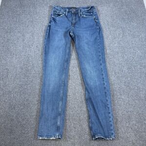 Silver Jeans Womens 26x28.5 (Fits 26x30) Blue Beau Straight Medium Wash Stretch